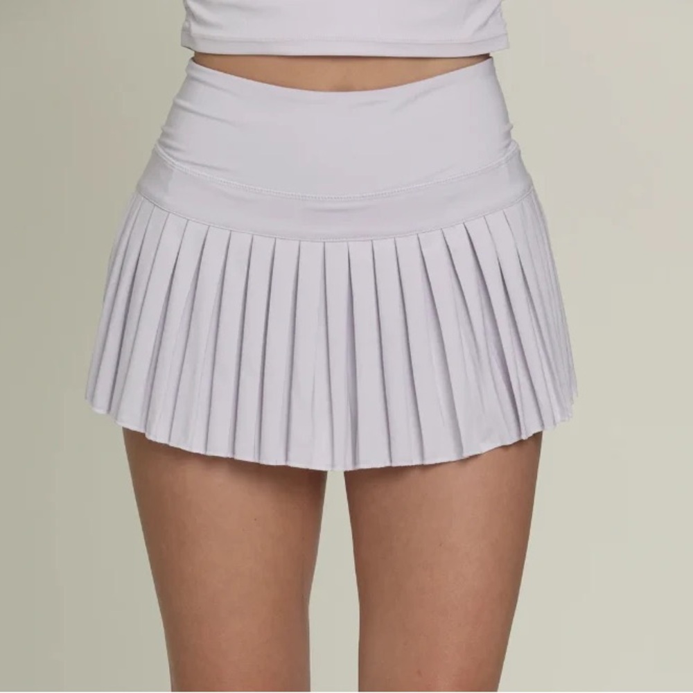 Goldhinge Pale Lavender Pleated Tennis Skirt